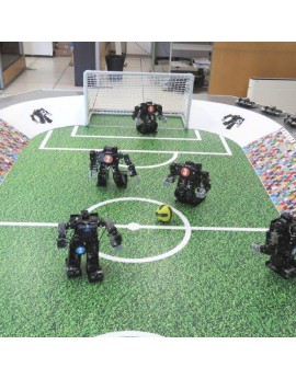 Animation robots footballeurs