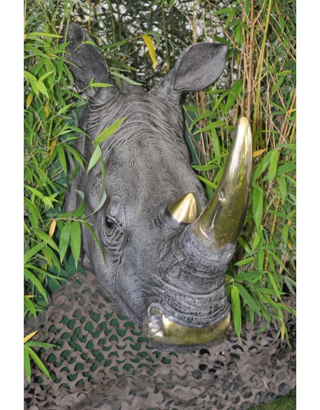 Tête de Rhinocéros en résine