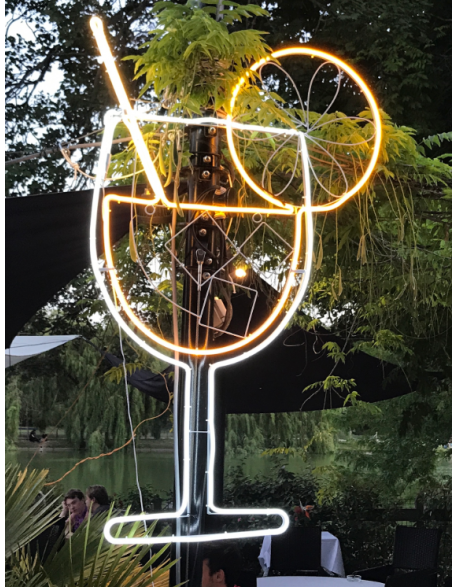 Lampe néon cocktail lumineux