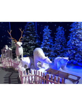 Location de décors de Noël blanc