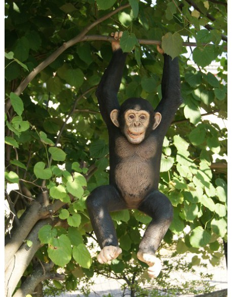 Singe suspendu deux bras en résine