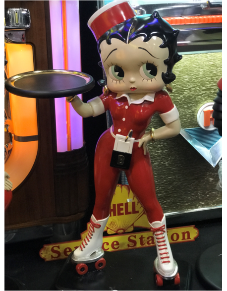 Statue Betty Boop sur rollers