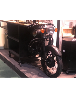 Bar étagère moto noire