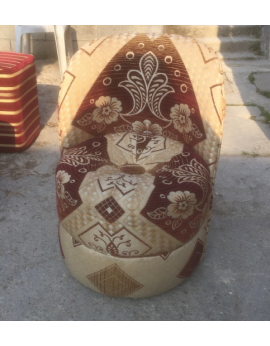 Pouf avec dossier beige marron