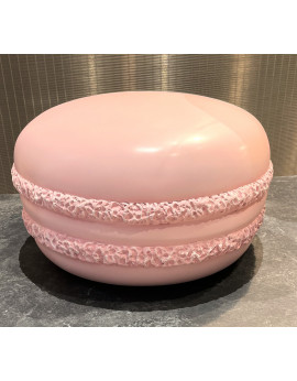 macaron géant rose