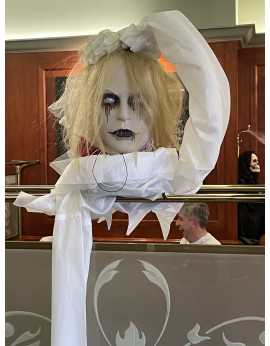 personnage tête dame blanche