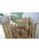 Location roue de charette en bois