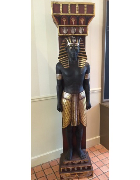Location statue d'un Egyptien debout en colonne